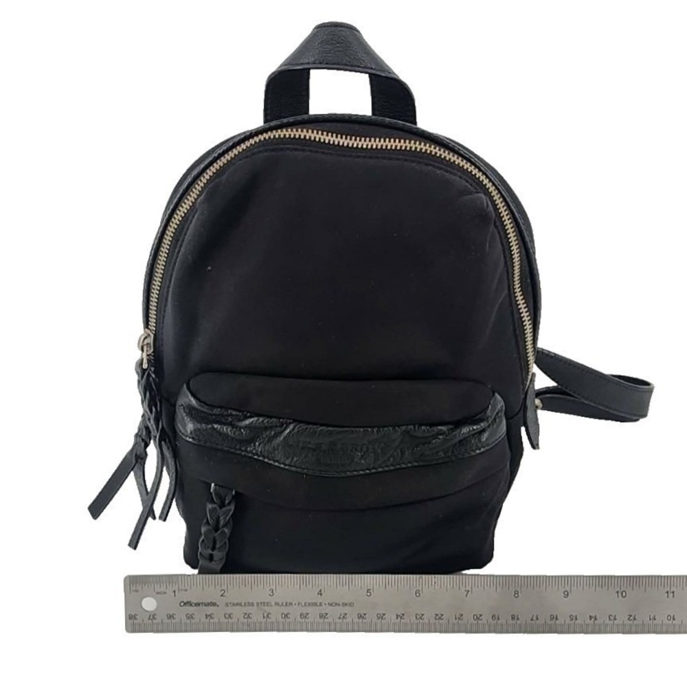 Liebeskind Berlin Mini Backpack Black‎ Nylon Leather Trim  VTG  READ